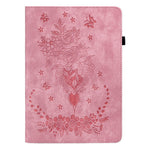 For Xiaomi Pad Mini / Redmi K Pad Case Card Holder Anti-Scratch Leather Cover Rose Flower Imprint