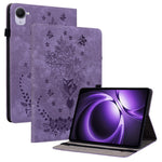 For Xiaomi Pad Mini / Redmi K Pad Case Card Holder Anti-Scratch Leather Cover Rose Flower Imprint