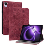 For Xiaomi Pad Mini / Redmi K Pad Case Card Holder Anti-Scratch Leather Cover Rose Flower Imprint
