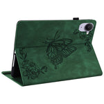 For Xiaomi Pad Mini / Redmi K Pad Case Butterfly Flower Imprint PU Leather Tablet Cover with Card Slots
