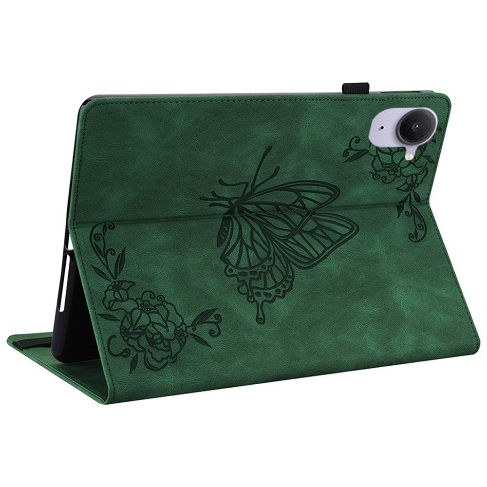 For Xiaomi Pad Mini / Redmi K Pad Case Butterfly Flower Imprint PU Leather Tablet Cover with Card Slots