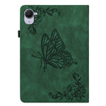 For Xiaomi Pad Mini / Redmi K Pad Case Butterfly Flower Imprint PU Leather Tablet Cover with Card Slots