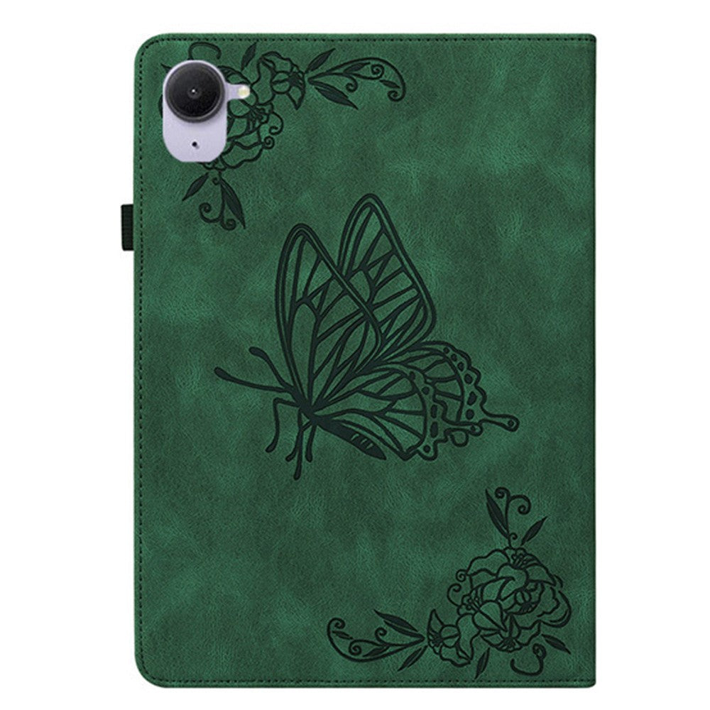 For Xiaomi Pad Mini / Redmi K Pad Case Butterfly Flower Imprint PU Leather Tablet Cover with Card Slots