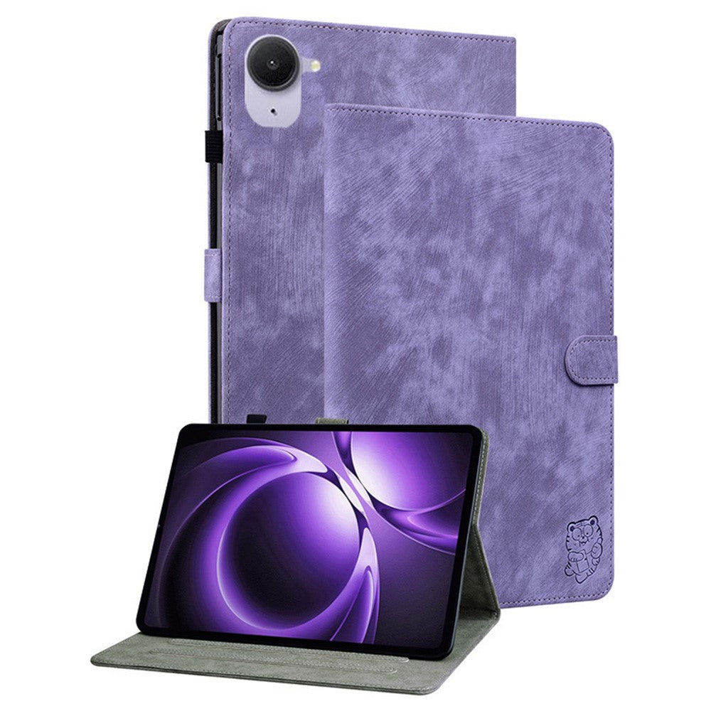 For Xiaomi Pad Mini / Redmi K Pad Case Tiger Imprint Anti-Scratch PU Leather Tablet Cover