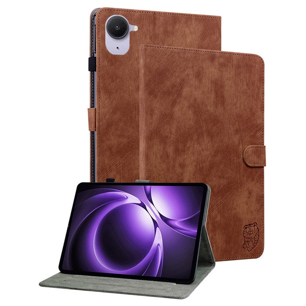 For Xiaomi Pad Mini / Redmi K Pad Case Tiger Imprint Anti-Scratch PU Leather Tablet Cover