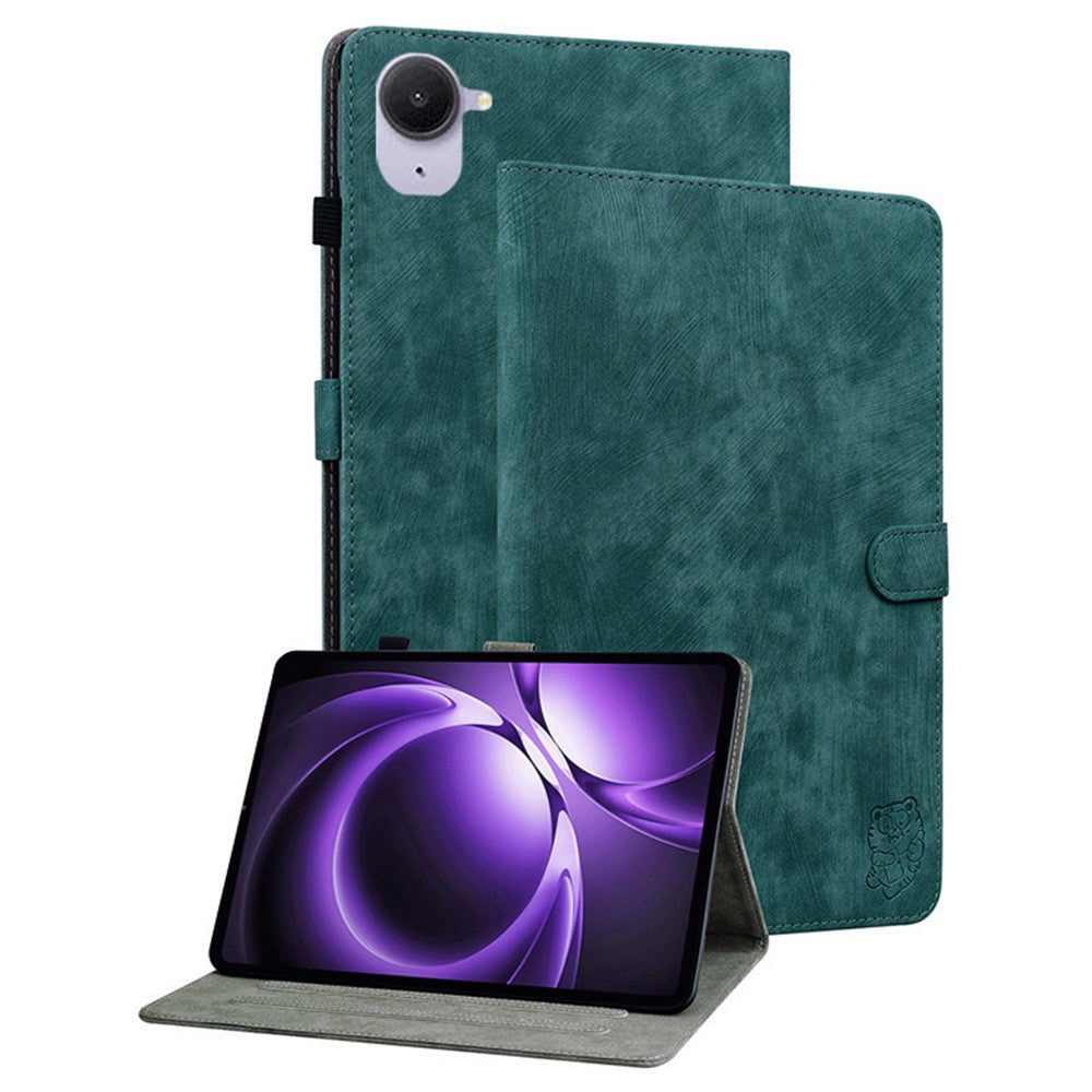 For Xiaomi Pad Mini / Redmi K Pad Case Tiger Imprint Anti-Scratch PU Leather Tablet Cover