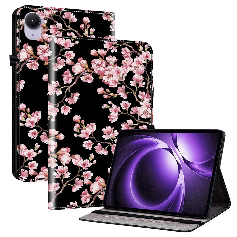 For Xiaomi Pad Mini / Redmi K Pad Leather Case Pattern Printed Stand Tablet Cover with Card Slots