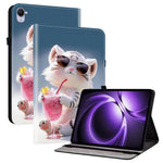 For Xiaomi Pad Mini / Redmi K Pad Leather Case Pattern Printed Stand Tablet Cover with Card Slots