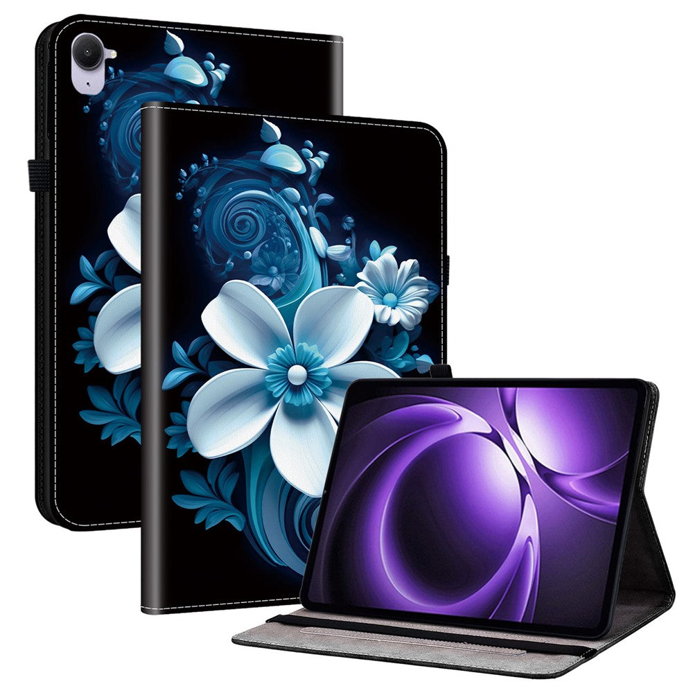 For Xiaomi Pad Mini / Redmi K Pad Leather Case Pattern Printed Stand Tablet Cover with Card Slots