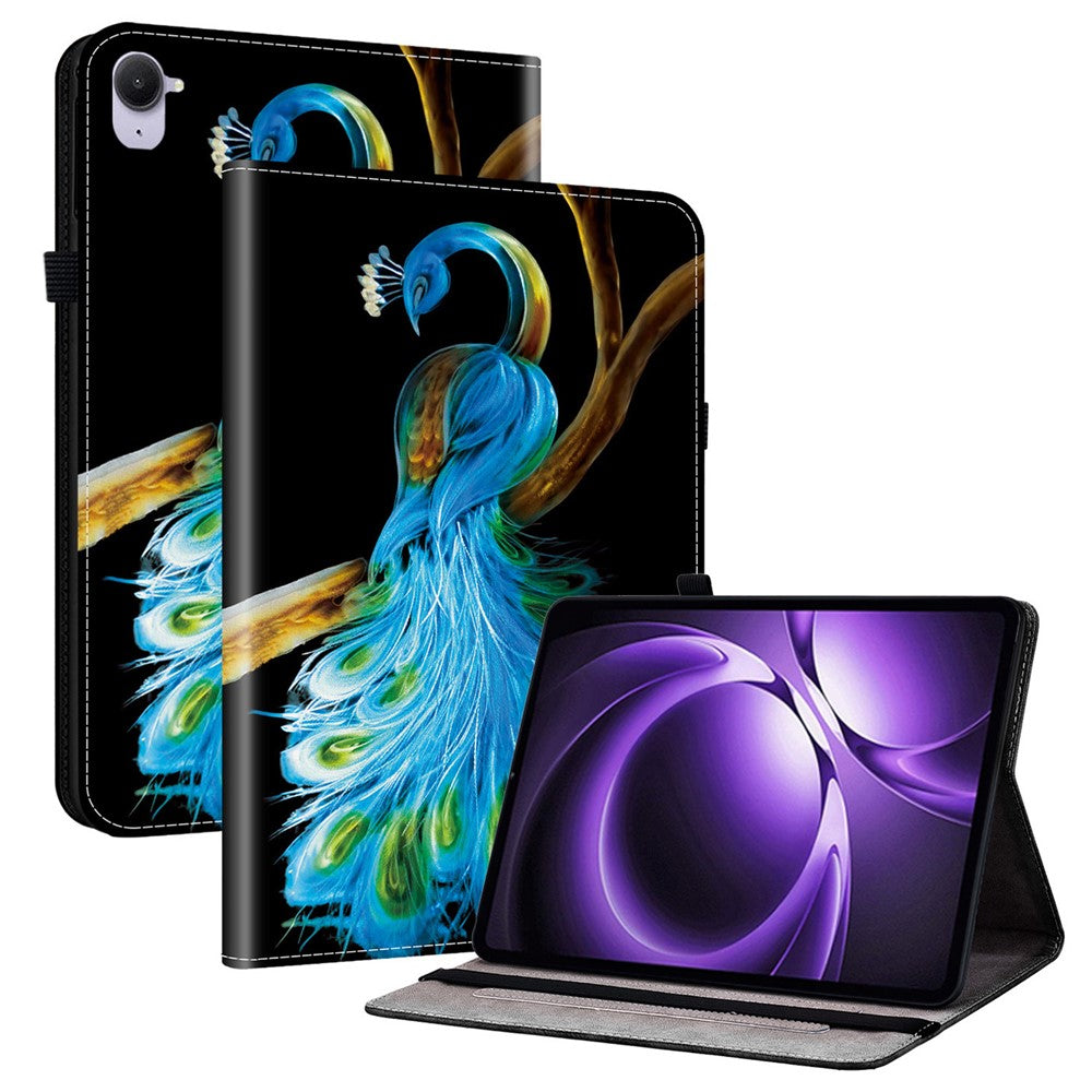 For Xiaomi Pad Mini / Redmi K Pad Leather Case Pattern Printed Stand Tablet Cover with Card Slots