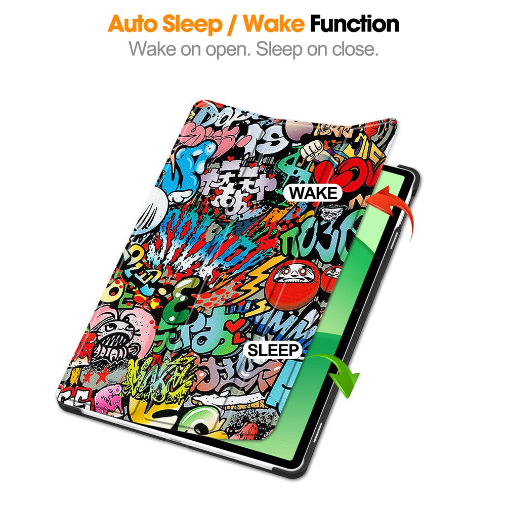 For Oppo Pad SE  /  OnePlus Pad Lite Case Pattern Print Leather Stand Tablet Cover