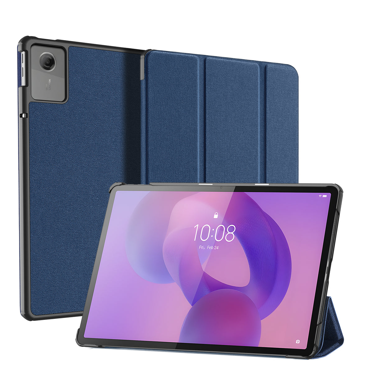 DUX DUCIS For Lenovo Tab K11 Gen 2 / Lenovo Idea Tab Case  Domo Series Tri-fold Stand PU Leather Protective Tablet Cover
