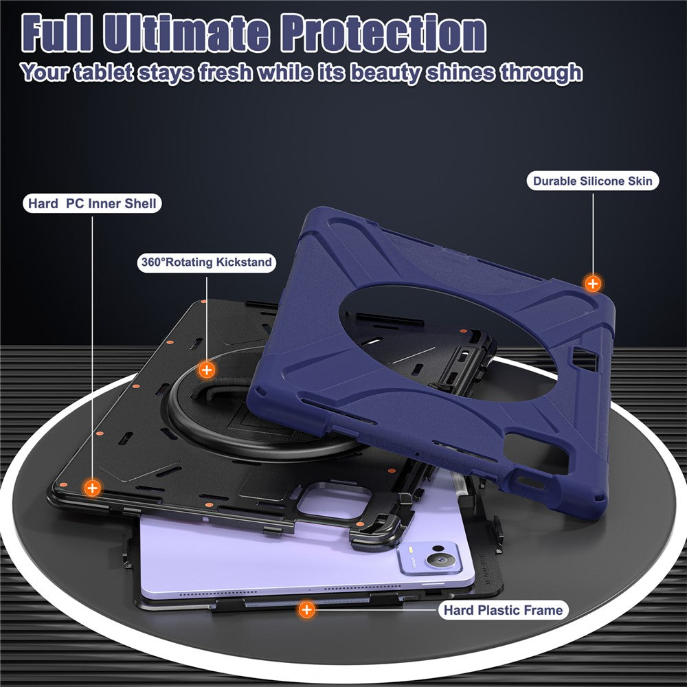 For Xiaomi Pad 7 Ultra Kickstand Case TPU PC Silicone Tablet Cover with Shoulder Strap