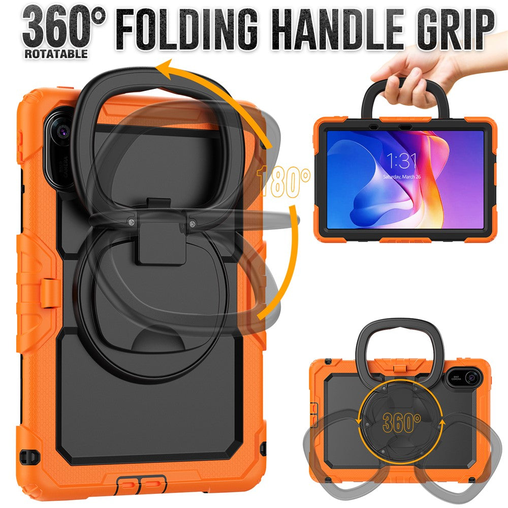 For Xiaomi Redmi Pad 2 11 Kickstand Case with Stylus Holder / Shoulder Strap PC Silicone Tablet Cover