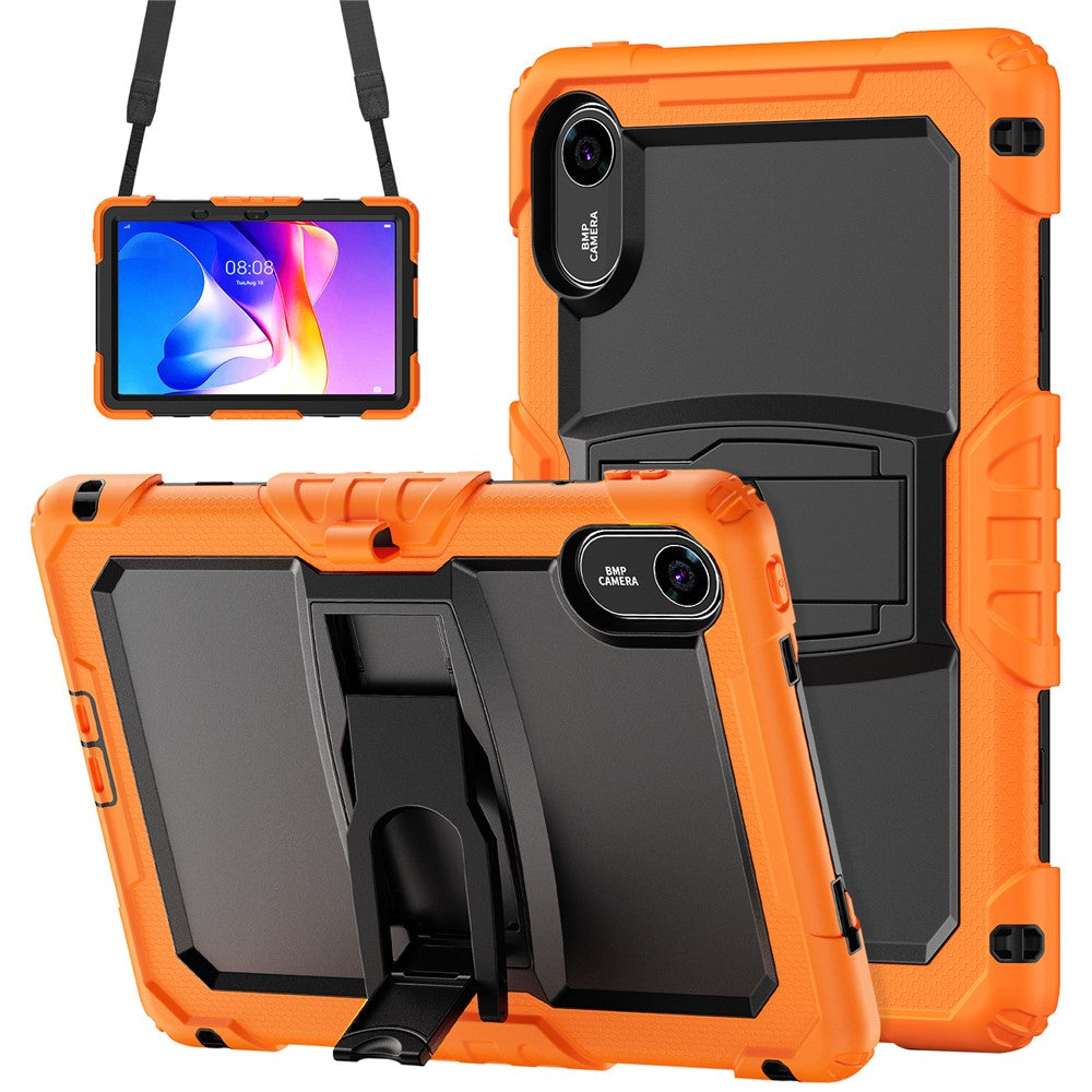 For Xiaomi Redmi Pad 2 11 Kickstand Case with Stylus Holder / Shoulder Strap PC Silicone Shockproof Tablet Cover