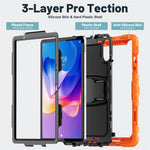 For Xiaomi Redmi Pad 2 11 Kickstand Case with Stylus Holder / Shoulder Strap PC Silicone Shockproof Tablet Cover