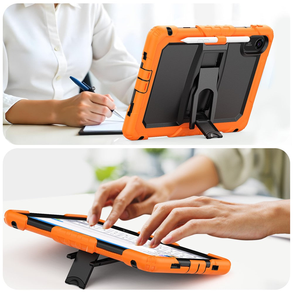 For Xiaomi Redmi Pad 2 11 Kickstand Case with Stylus Holder / Shoulder Strap PC Silicone Shockproof Tablet Cover