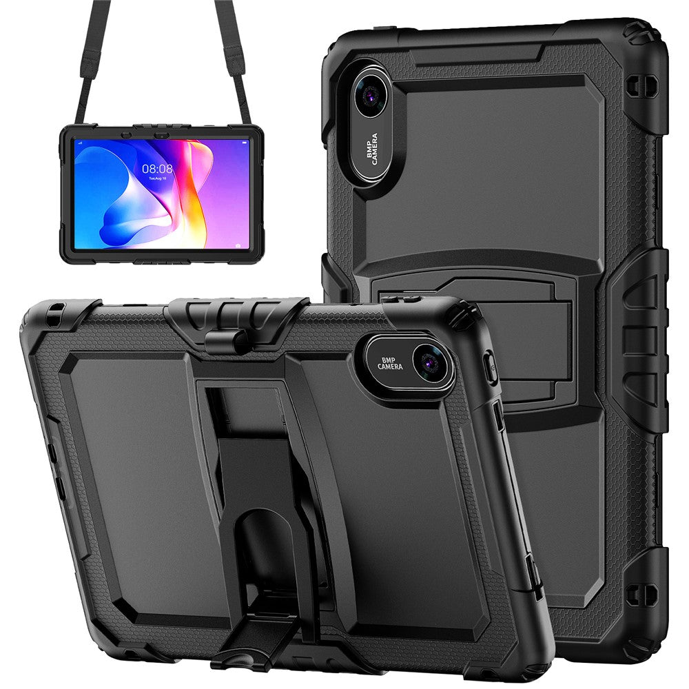 For Xiaomi Redmi Pad 2 11 Kickstand Case with Stylus Holder / Shoulder Strap PC Silicone Shockproof Tablet Cover