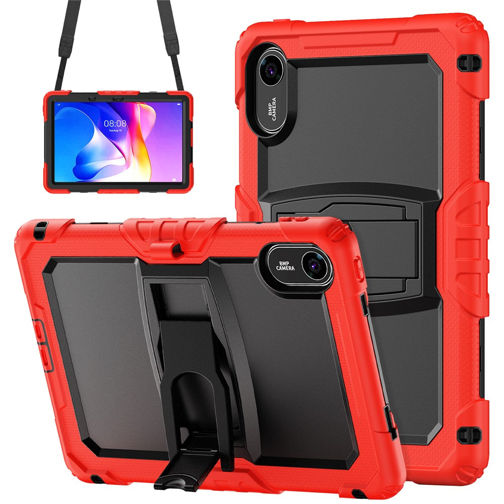 For Xiaomi Redmi Pad 2 11 Kickstand Case with Stylus Holder / Shoulder Strap PC Silicone Shockproof Tablet Cover