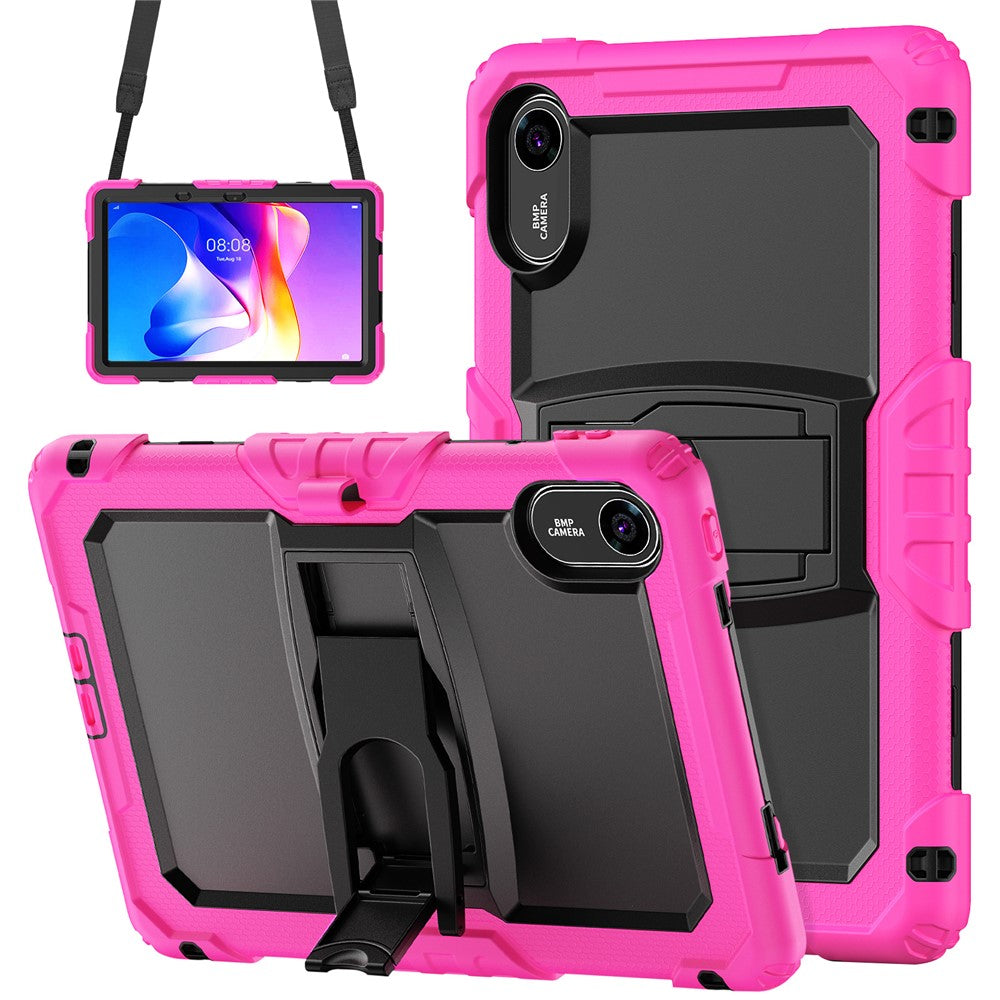 For Xiaomi Redmi Pad 2 11 Kickstand Case with Stylus Holder / Shoulder Strap PC Silicone Shockproof Tablet Cover