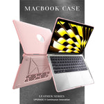 Laptopcover til MacBook Air 13" (2020) / (2018) A2337 M1 A2179 A1932 Kickstand PU TPU PC Beskyttelsescover