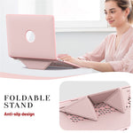 Laptopcover til MacBook Air 13" (2020) / (2018) A2337 M1 A2179 A1932 Kickstand PU TPU PC Beskyttelsescover