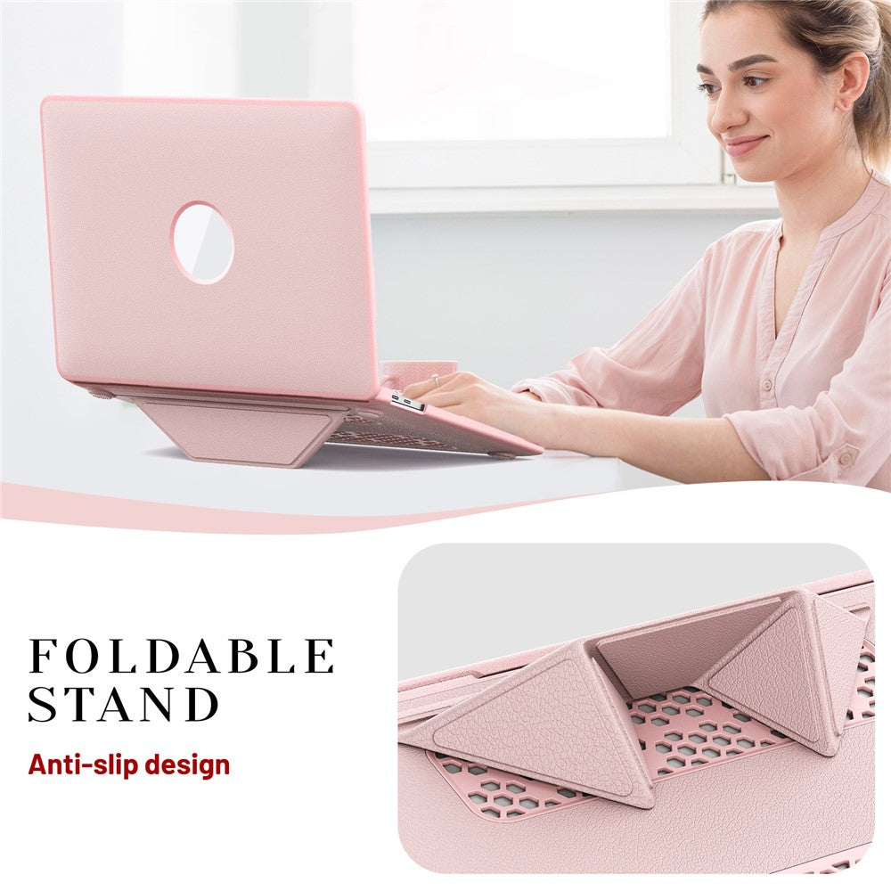 Laptopcover til MacBook Air 13" (2020) / (2018) A2337 M1 A2179 A1932 Kickstand PU TPU PC Beskyttelsescover