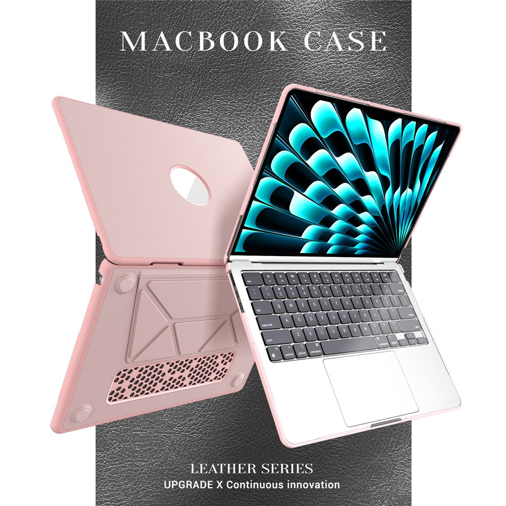 Laptopetui til MacBook Air 13 tommer (2026) A3449 / (2025) A3240 / (2024) A3113 / (2022) A2681 Støtte PU TPU PC Notebook-beskyttelsesetui