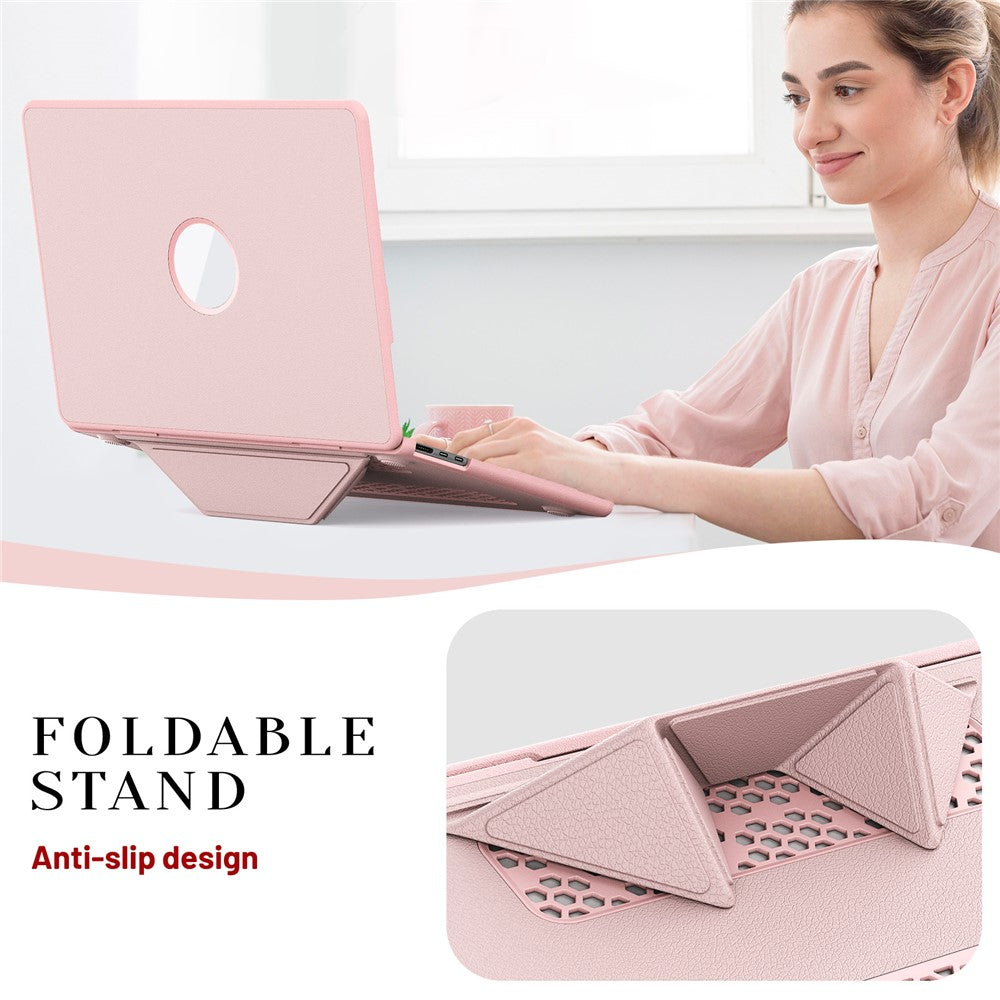 Laptopetui til MacBook Air 13 tommer (2026) A3449 / (2025) A3240 / (2024) A3113 / (2022) A2681 Støtte PU TPU PC Notebook-beskyttelsesetui