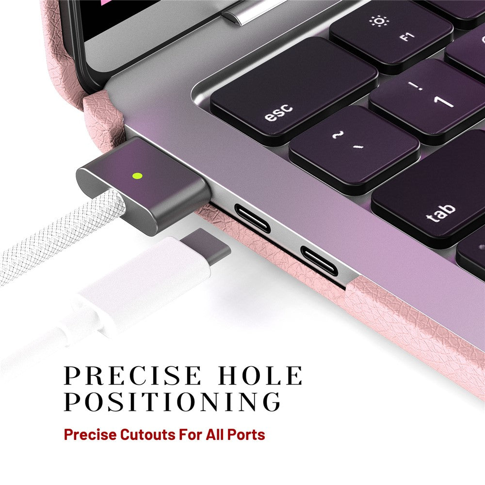 Laptopetui til MacBook Air 13 tommer (2026) A3449 / (2025) A3240 / (2024) A3113 / (2022) A2681 Støtte PU TPU PC Notebook-beskyttelsesetui