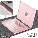 Laptopcover til MacBook Pro 13 tommer (2020) / (2019) / (2018) / (2017) / (2016) / A1706 / A1708 / A1989 / A2159 / A2338 / A2289 / A2251 Notebook-cover med støtteben