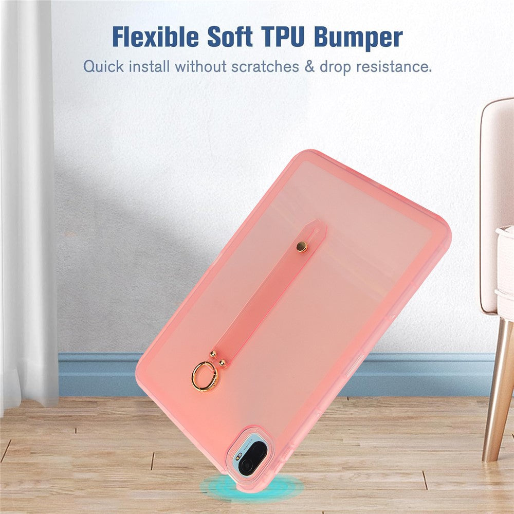 For Xiaomi Pad 5 Pro  /  Pad 5 Case Shockproof TPU Tablet Cover with Wristband