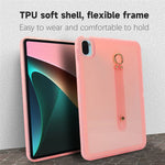 For Xiaomi Pad 5 Pro  /  Pad 5 Case Shockproof TPU Tablet Cover with Wristband