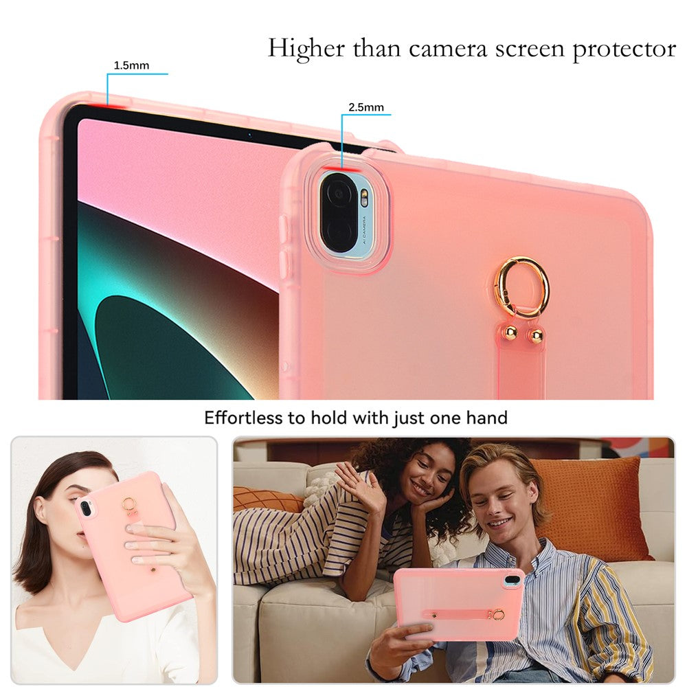 For Xiaomi Pad 5 Pro  /  Pad 5 Case Shockproof TPU Tablet Cover with Wristband