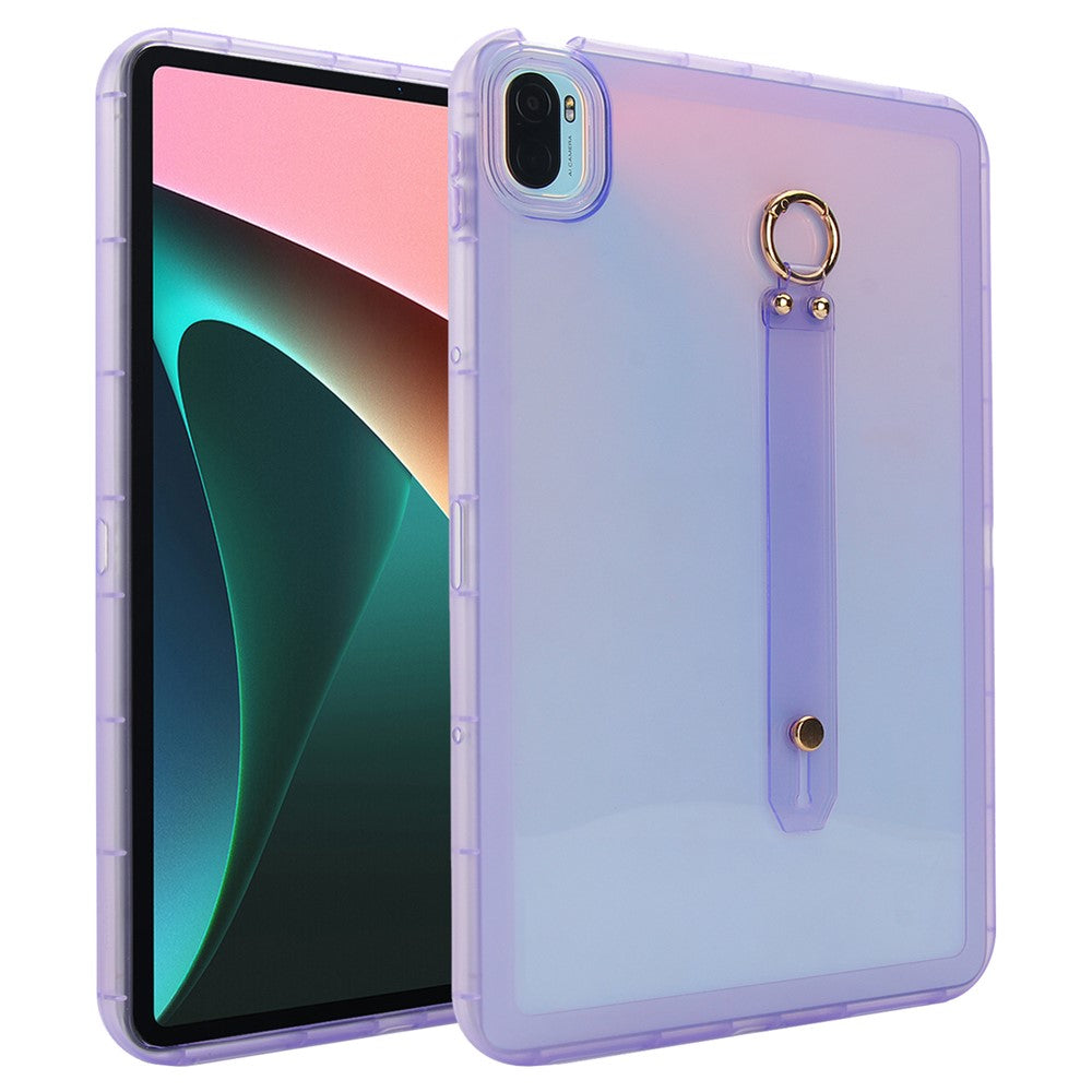 For Xiaomi Pad 5 Pro  /  Pad 5 Case Shockproof TPU Tablet Cover with Wristband
