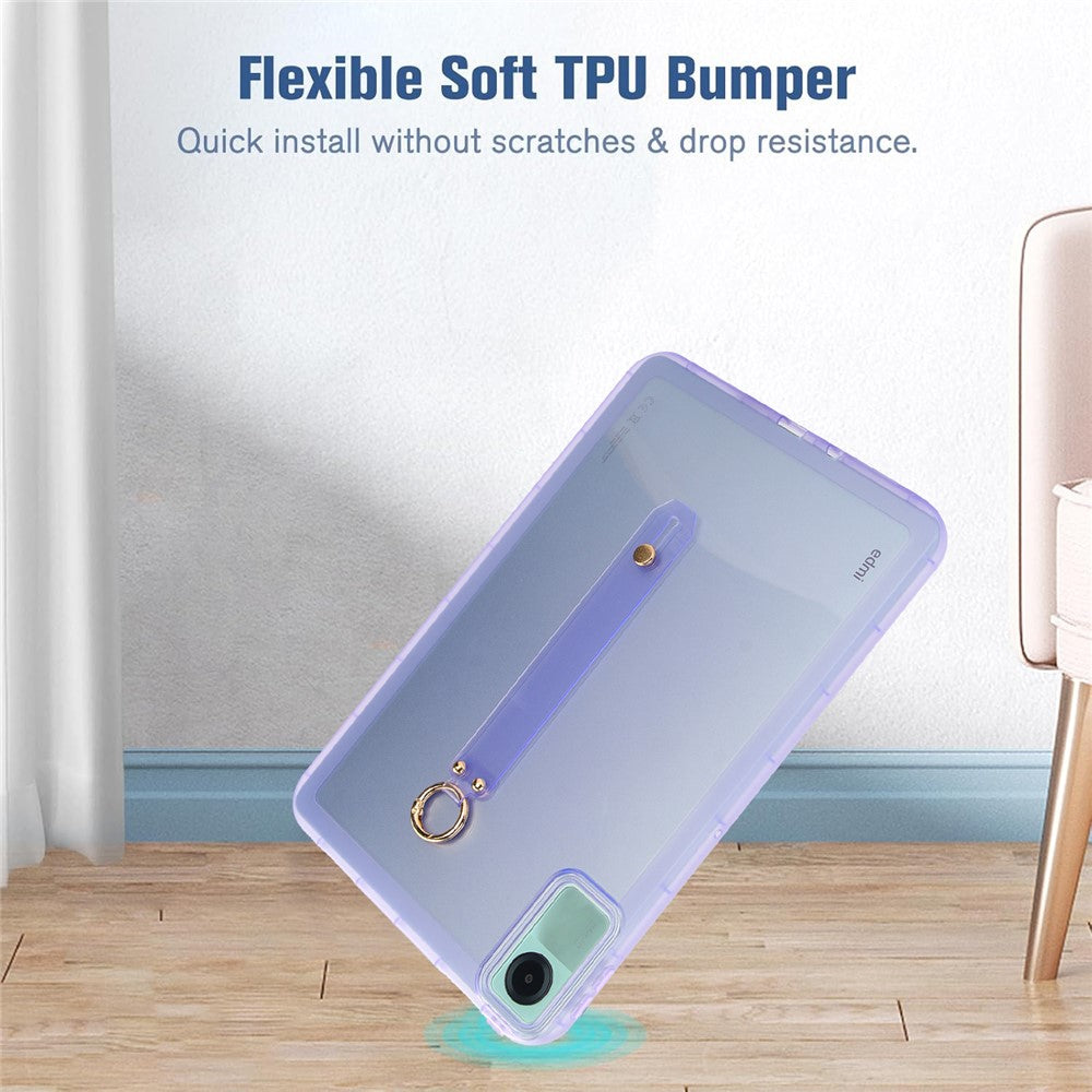 For Xiaomi Redmi Pad SE Case Shockproof TPU Tablet Cover with Wristband