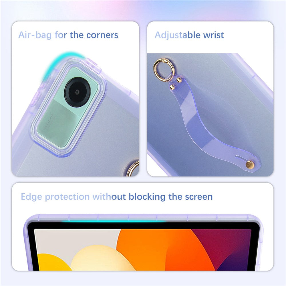 For Xiaomi Redmi Pad SE Case Shockproof TPU Tablet Cover with Wristband