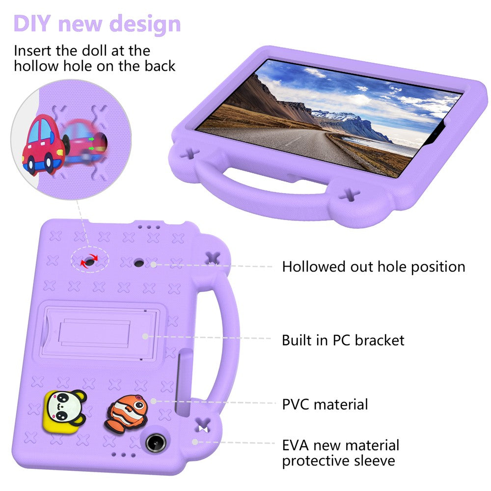 For Lenovo Tab K9  /  Tab One Case Kids Cartoon Patterns Hand Grip Kickstand Tablet EVA Cover