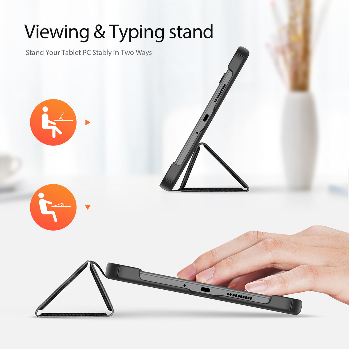 DUX DUCIS For Xiaomi Pad Mini / Redmi K Pad Case  Domo Series Tri-fold Stand PU Leather Protective Tablet Cover