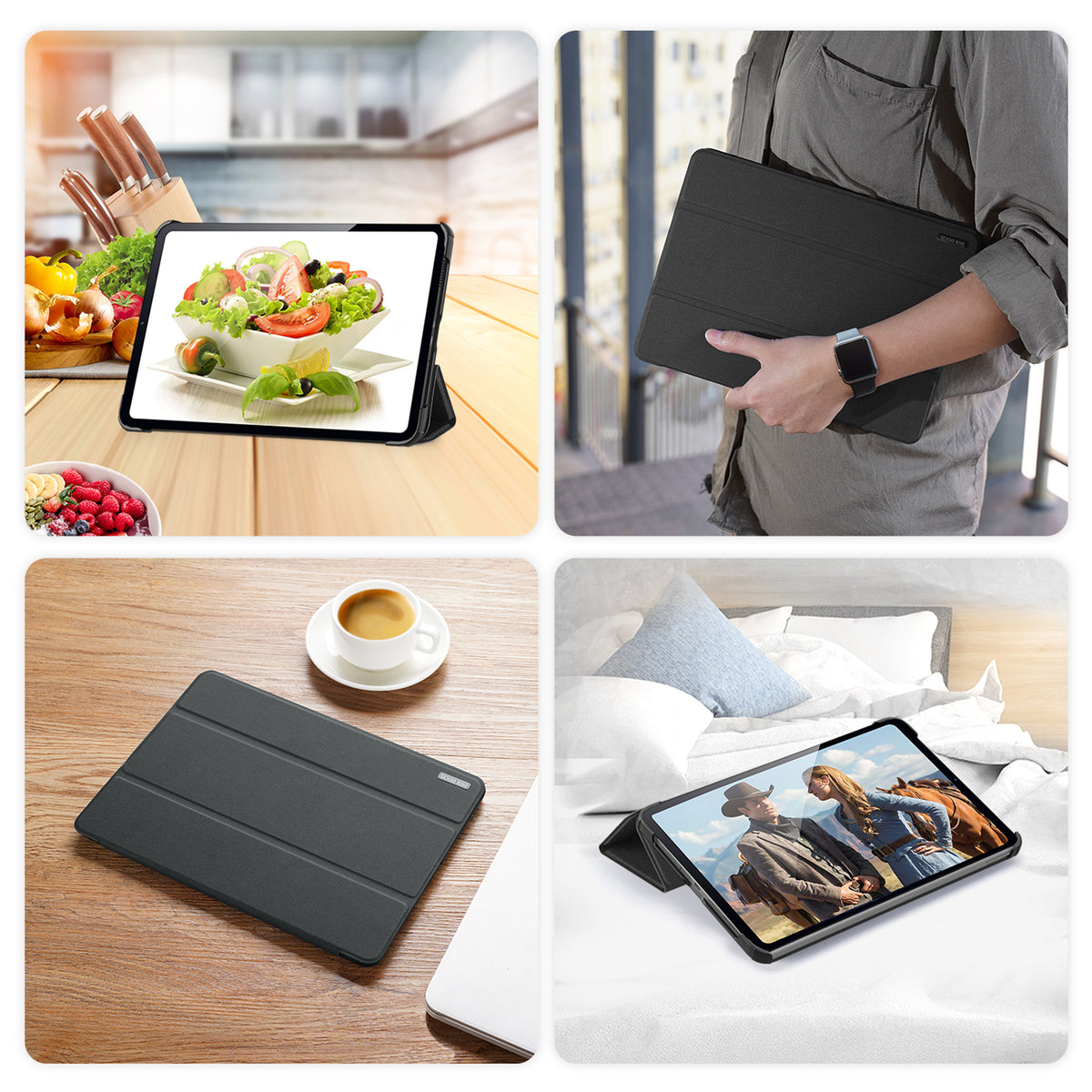 DUX DUCIS For Xiaomi Pad Mini / Redmi K Pad Case  Domo Series Tri-fold Stand PU Leather Protective Tablet Cover