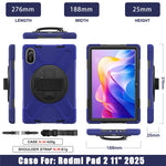 For Xiaomi Redmi Pad 2 11 Case TPU + PC + Silicone Kickstand Anti Drop Tablet Cover