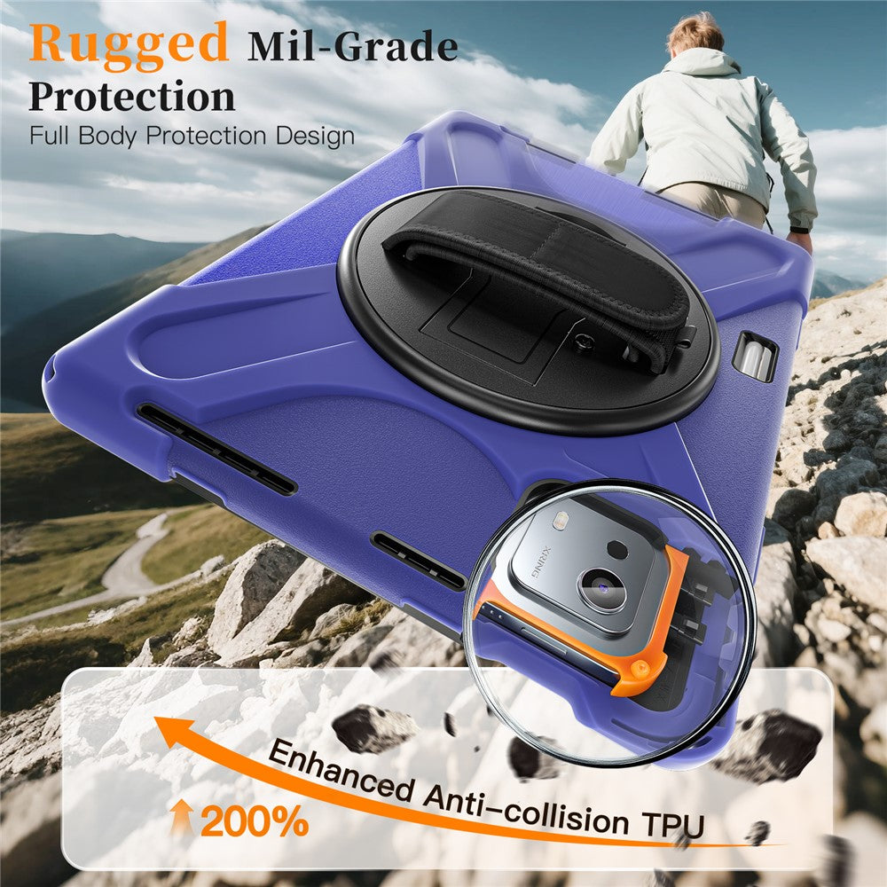 For Xiaomi Pad 7S Pro 12.5 / Pad 6S Pro 12.4 Kickstand Case TPU PC Silicone Tablet Cover with Shoulder Strap