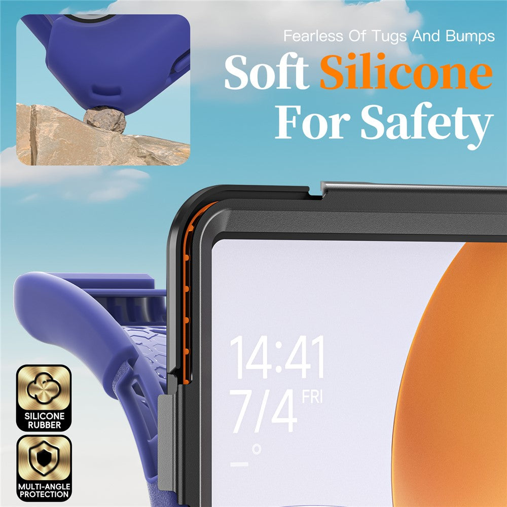 For Xiaomi Pad 7S Pro 12.5 / Pad 6S Pro 12.4 Kickstand Case TPU PC Silicone Tablet Cover with Shoulder Strap