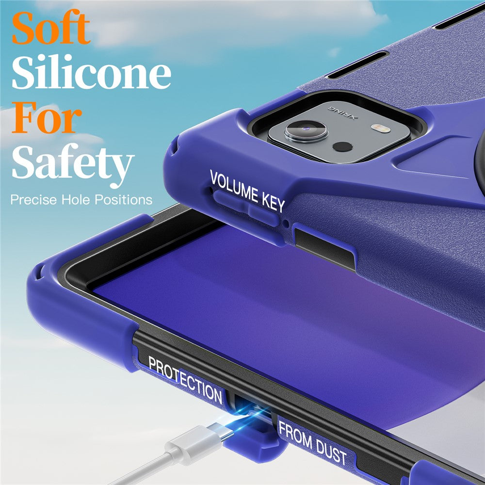 For Xiaomi Pad 7S Pro 12.5 / Pad 6S Pro 12.4 Kickstand Case TPU PC Silicone Tablet Cover with Shoulder Strap