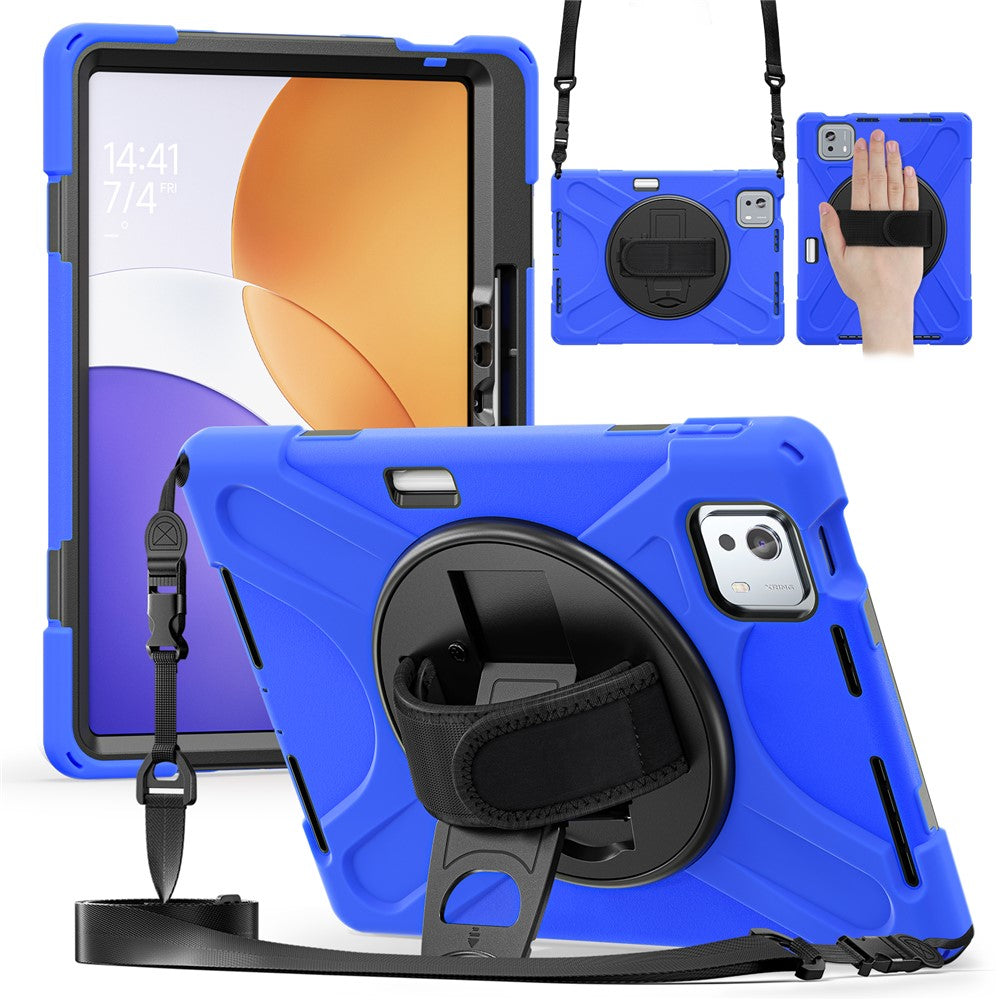 For Xiaomi Pad 7S Pro 12.5 / Pad 6S Pro 12.4 Kickstand Case TPU PC Silicone Tablet Cover with Shoulder Strap