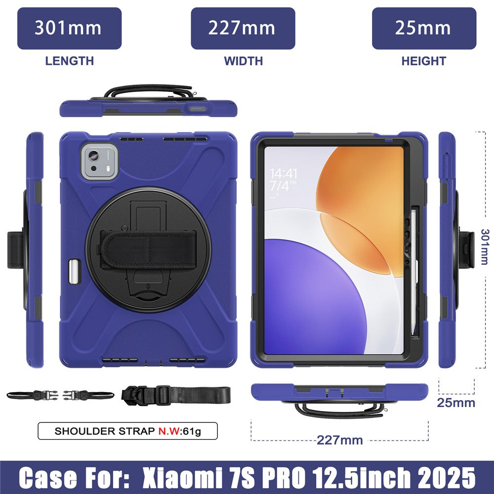 For Xiaomi Pad 7S Pro 12.5 / Pad 6S Pro 12.4 Case TPU + PC + Silicone Kickstand Anti Drop Tablet Cover