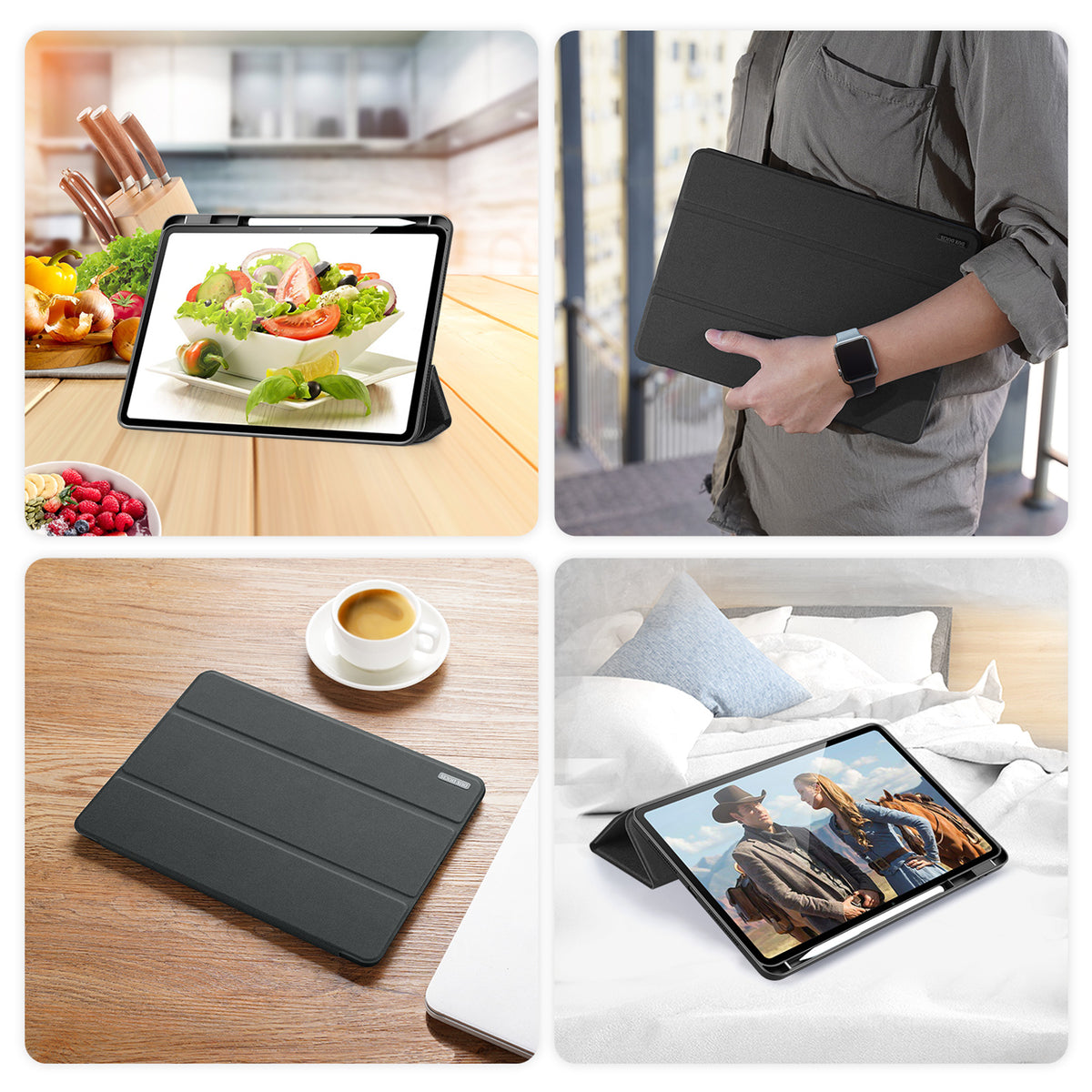 DUX DUCIS For Xiaomi Pad 7S Pro 12.5 Case  Domo Series Tri-fold Stand PU Leather Tablet Cover