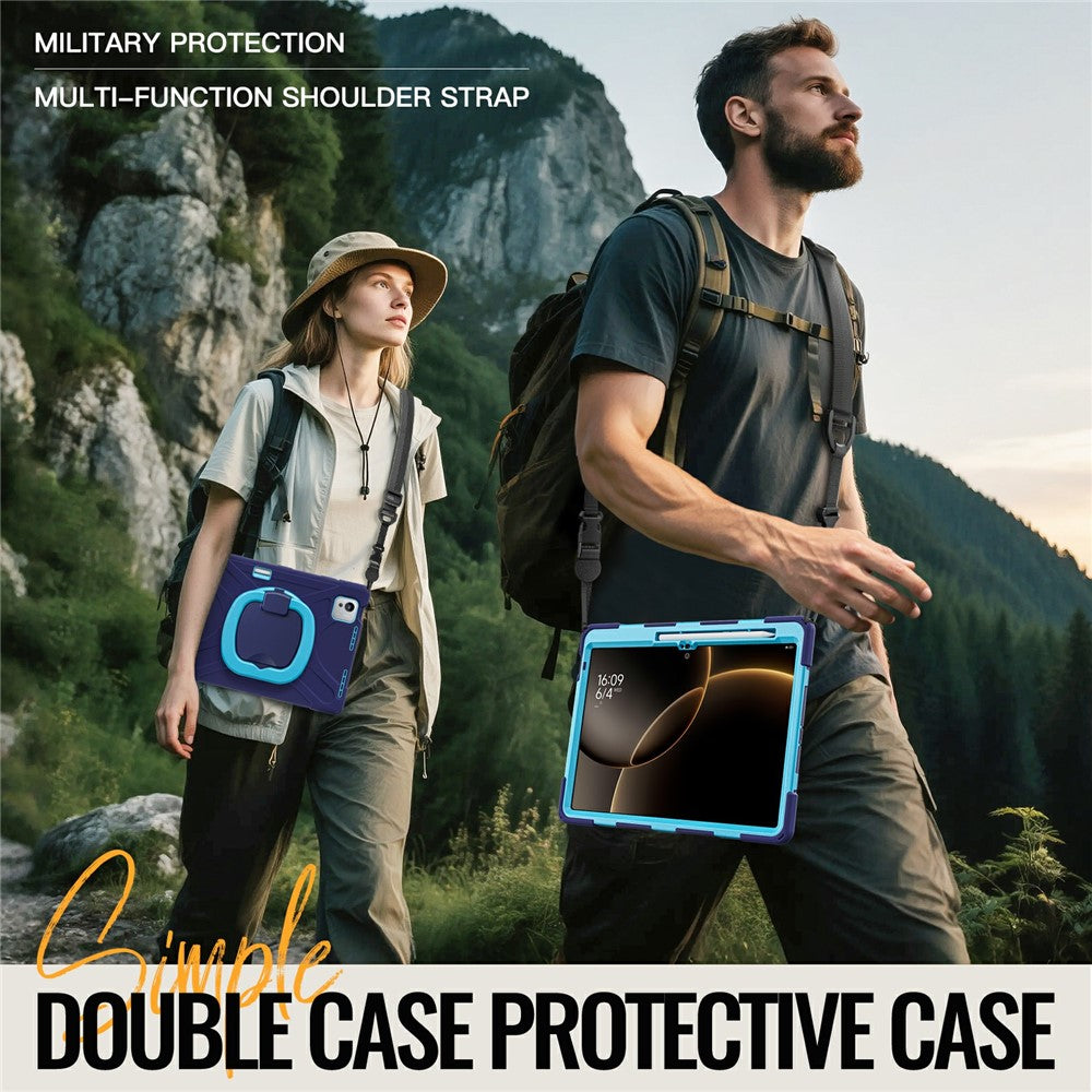 For Xiaomi Pad 7 Ultra Case with Shoulder Strap TPU + PC + Silicone Kickstand Tablet Cover