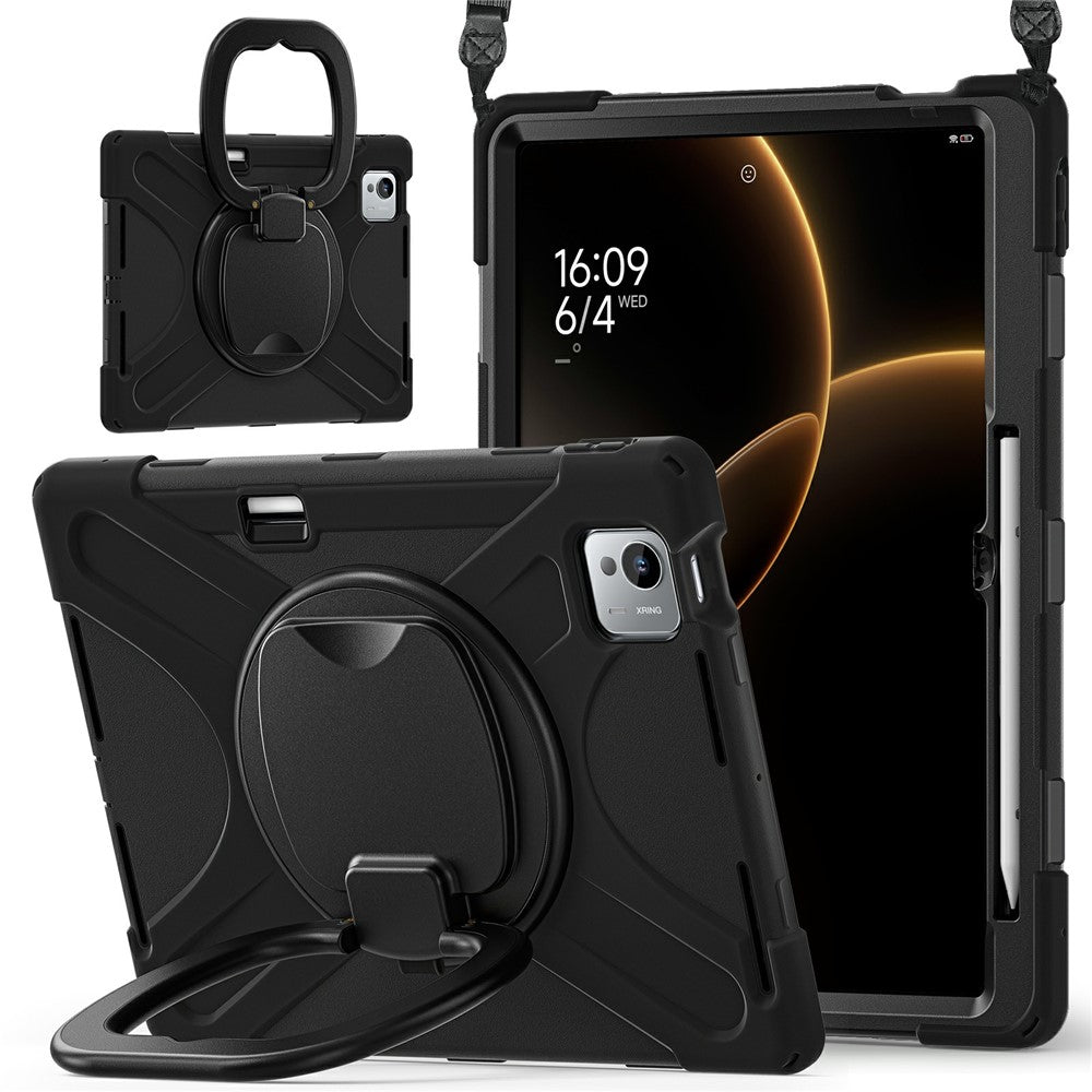 For Xiaomi Pad 7 Ultra Case with Shoulder Strap TPU + PC + Silicone Kickstand Tablet Cover