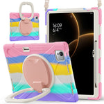 For Xiaomi Pad 7 Ultra Case with Shoulder Strap TPU + PC + Silicone Kickstand Tablet Cover